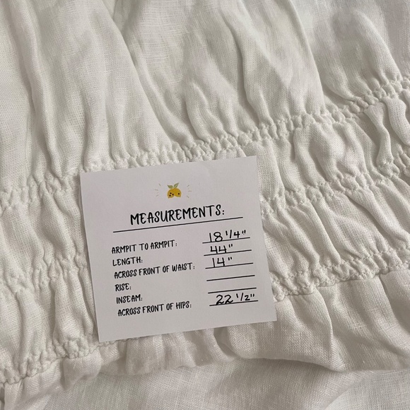 NWT!! J. CREW Cap Sleeve Midi Dress Linen Solid White Smocked Medium Petite MP - Picture 14 of 14